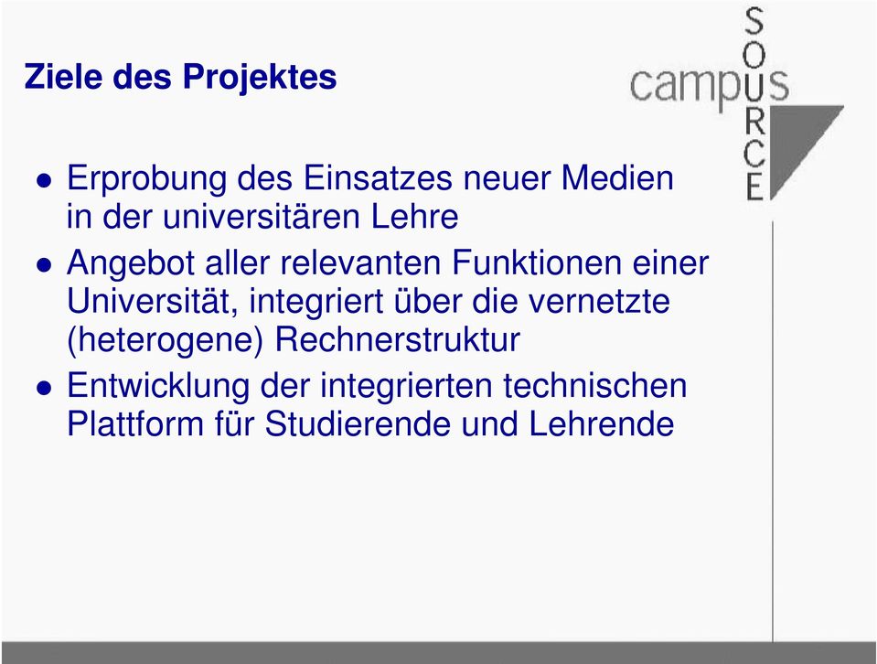 Universität, integriert über die vernetzte (heterogene)