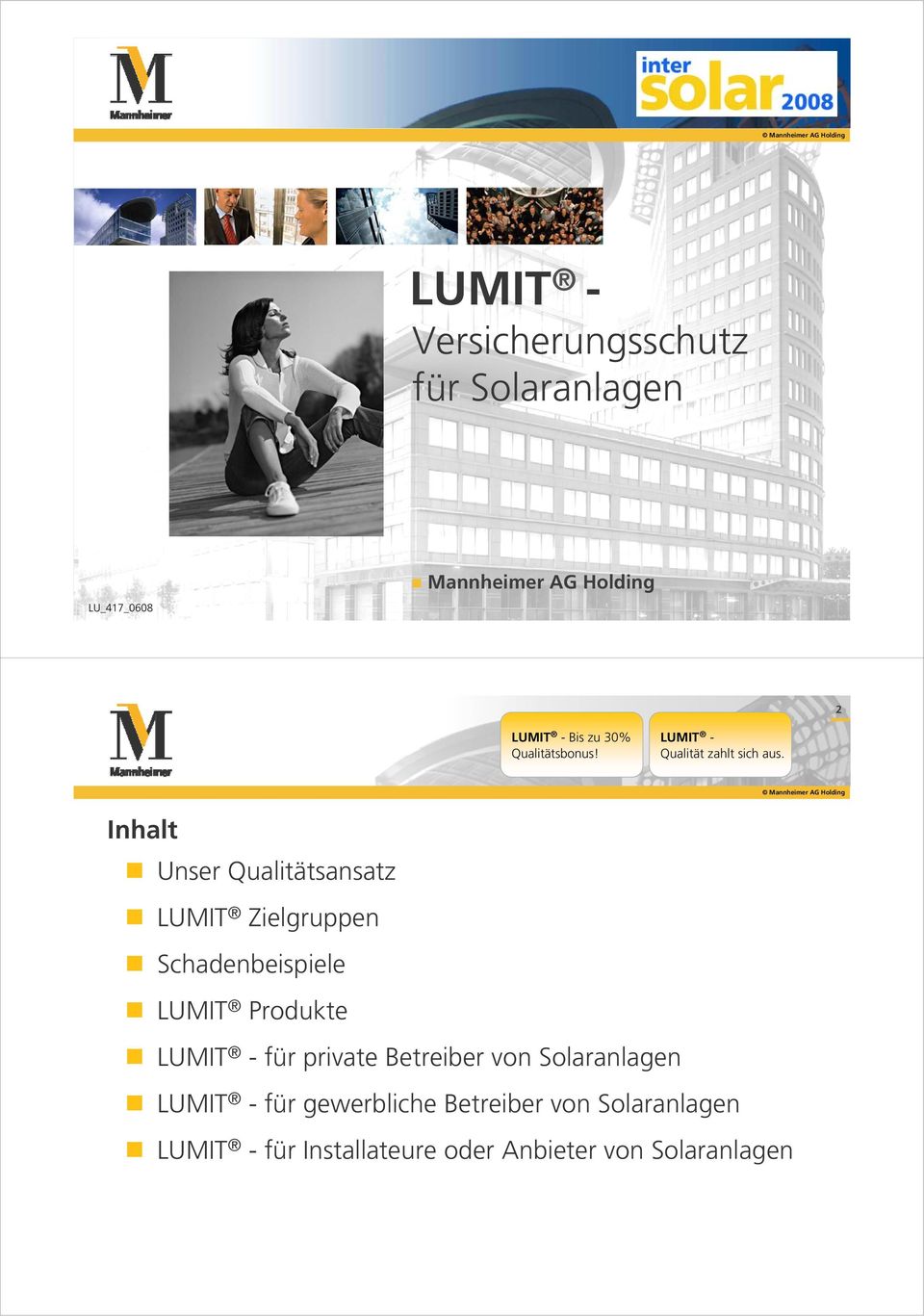 Schadenbeispiele LUMIT Produkte für private Betreiber von Solaranlagen