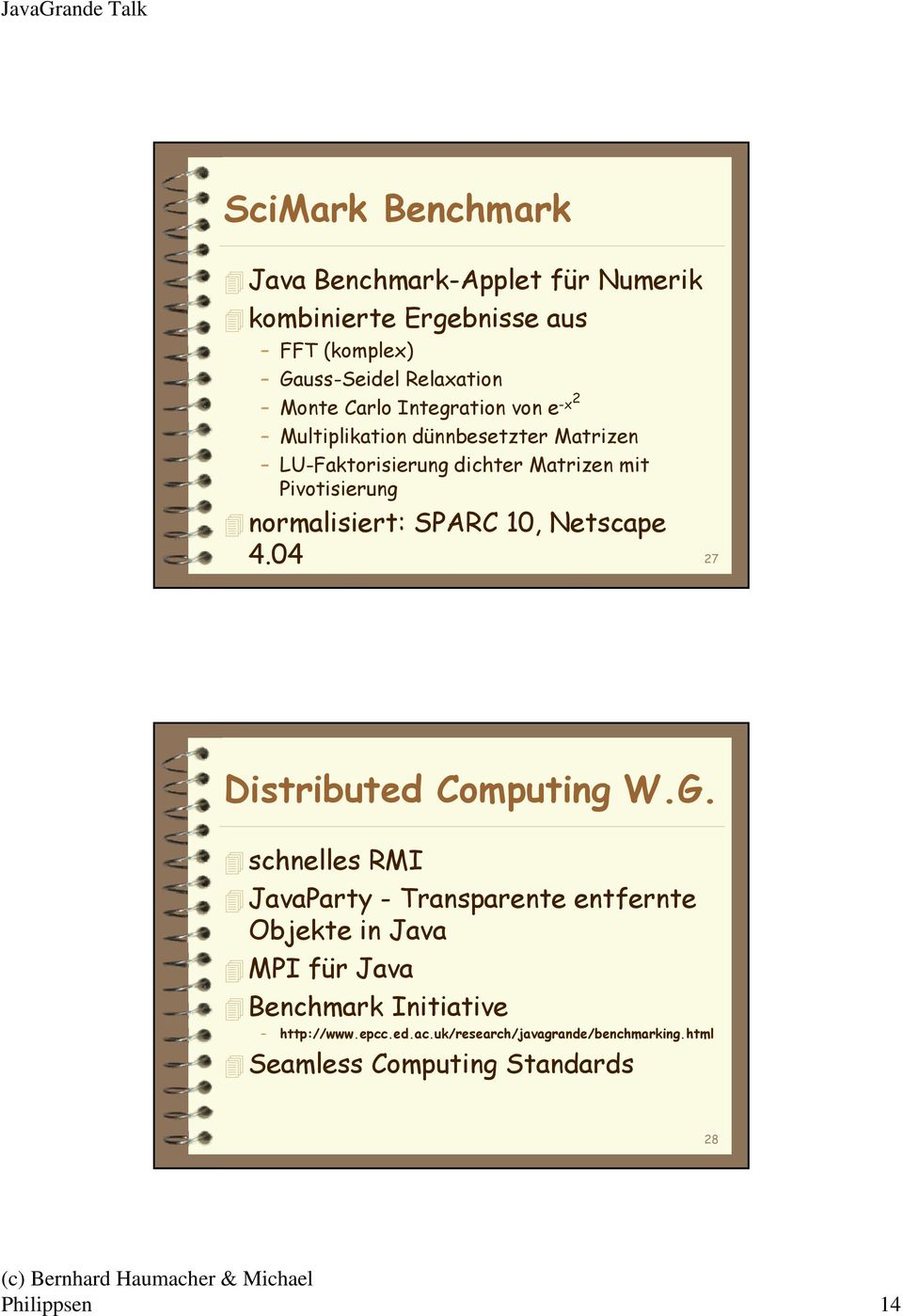 SPARC 10, Netscape 4.04 27 Distributed Computing W.G.