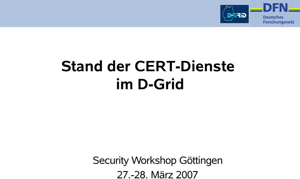 D-Grid Security