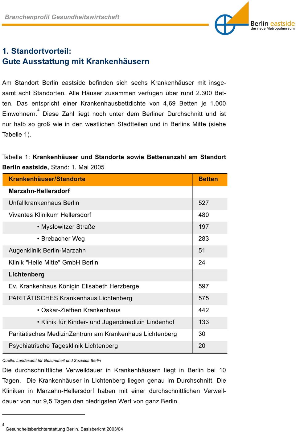 4 Diese Zahl liegt noch unter dem Berliner Durchschnitt und ist nur halb so groß wie in den westlichen Stadtteilen und in Berlins Mitte (siehe Tabelle 1).