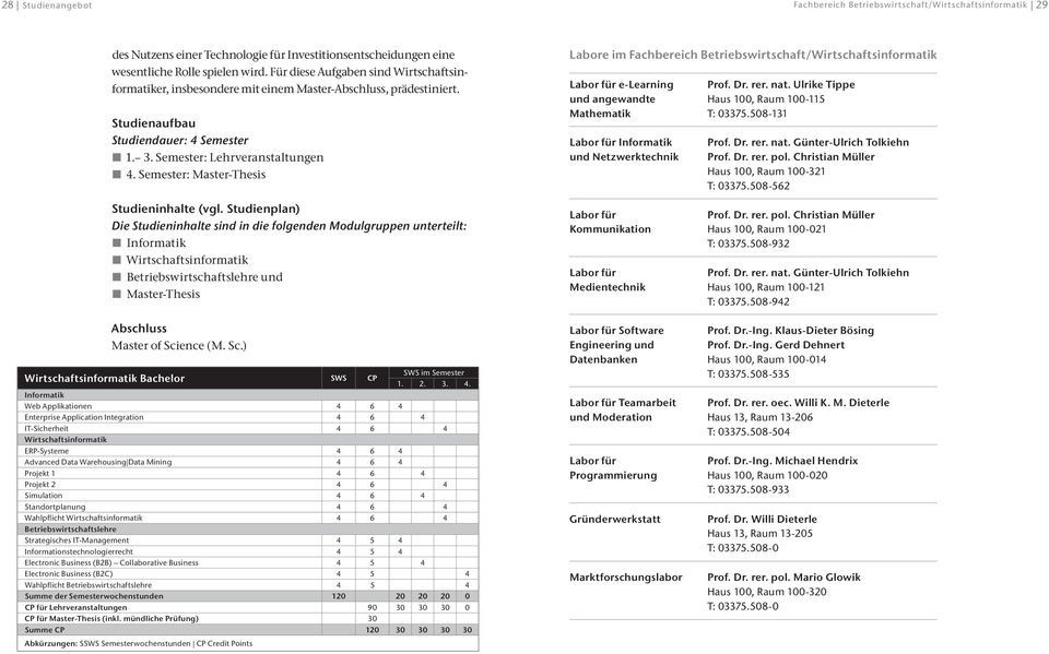 Semester: Master-Thesis Studieninhalte (vgl.