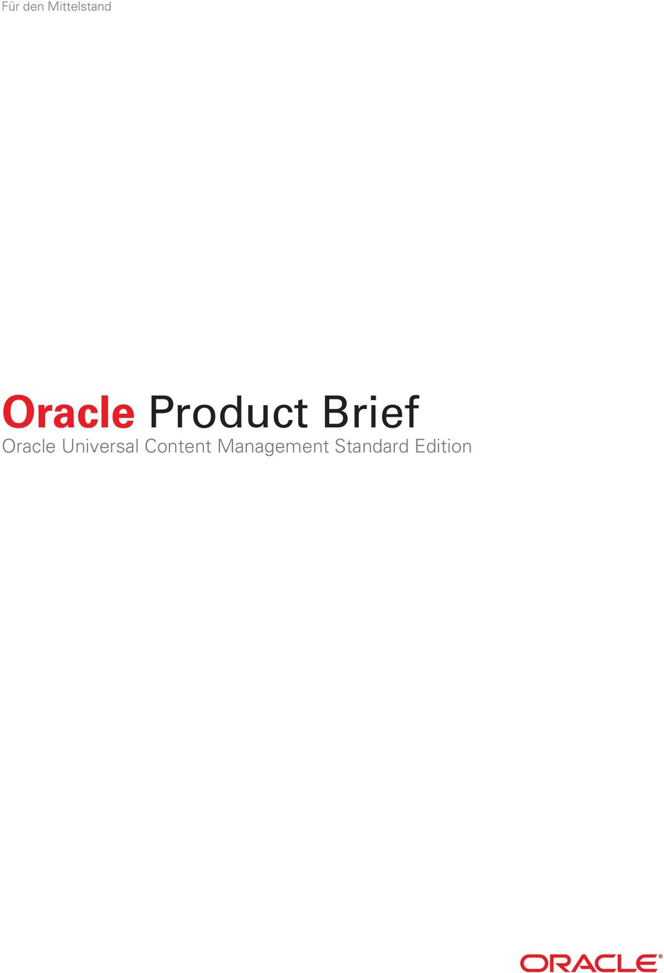 Oracle Product