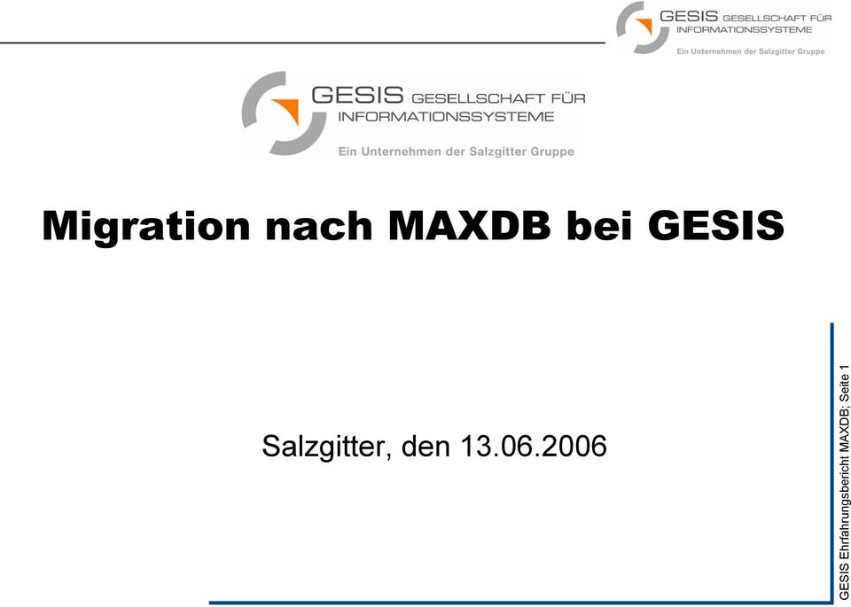 nach MAXDB bei GESIS