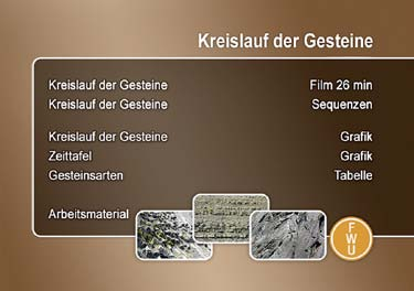 Zum Inhalt Film (26 min) Am Anfang wird eine Einführung in die Vielfalt der unterschiedlichen Gesteinsarten und in den Schalenbau der Erde gegeben.