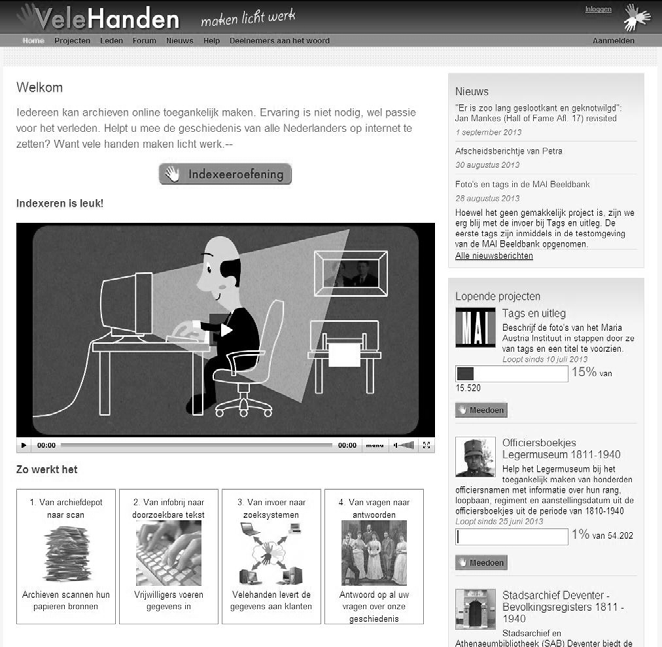 408 LITERATURBERICHTE AUFSÄTZE Einbindung der Nutzer durch Crowdsourcing: kollaborative Indizierung von Archivgut beim niederländischen Projekt Vele Handen sich somit auf einen einfachen Nenner