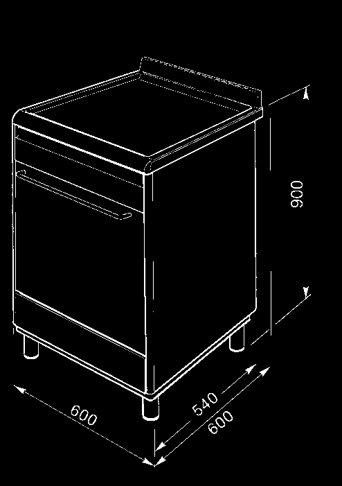 RG2 SCD60EMX9 729,00 72 lt Neutrales Standard Design Vollglasaußentür Bedienblende und Spritzleiste in Edelstahl Gerätesockel verblendet mit geprägtem SMEG - Logo Gaskochfeld: Vierflammig VR: