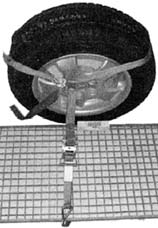 LADUNGSSICHERUNG RADSICHERUNGEN Zurrgurte zur Radsicherung 35 mm breit, 2-teilig, bestehend aus: 1 Druckratsche mit angebautem Spitzhaken, 1 Losende mit Stoppnaht und eingenähtem Spitzhaken sowie
