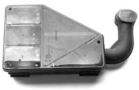 ASPÖCK-BAUKASTENSYSTEM EARPOINT Aspöck-Earpoint Leuchtenkombination, links Schluss-, Brems-, Blink-, Nebelschlussleuchte mit Rückstrahler, mit Bajonett-Anschluss, verkabelt mit Glühbirnen, montiert