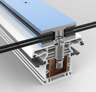 Glasklemmsystem VITRUM VITRUM T-Brücke für Fensterlösungen über 3000 mm Ansichtsbreite für Absturzsicherungen mit einer Ansichtsbreite über 3000 mm Glasbreiten abhängig von Holm- und Windlast Einsatz