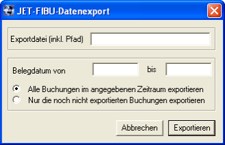Export X/FIBU Export X/FIBU