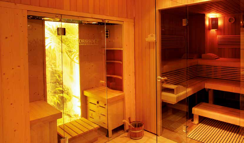 Park-Hotel Nümbrecht, Deutschland Die Hydrosoft Wellness-Sauna-Kombination Intelligent und kostensparend Eine ideale Lösung für alle Saunaliebhaber ist die Kombination einer finnischen Sauna und