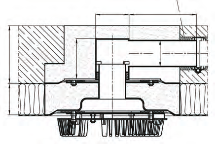 Einbaubeispiele Flachdachabläufe Einbaubeispiel 1 EPAMS HDE im Trapezblechdach 1-teilig DN 50 1-teilig DN 80 1-teilig 120 70 Ø 58 140 95 Ø 84 Ø154 210 Ø 154 210 Einbaubeispiel 2 EPAMS HDE im