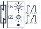 Überwachungsrelais: Bemessungsbetriebsspannung: 24...250V AC/DC Vorsicherung: 2...16A gl entsprechend der Leitung Leistungsaufnahme: 5VA Frequenz: 50.