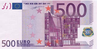 2 Die Euro-Banknoten Das Design der Euro-Banknoten - Vorderseite Wörter und Zahlen Bezeichnung der Währung Euro in lateinischer und griechischer Schrift Wertzahl min.