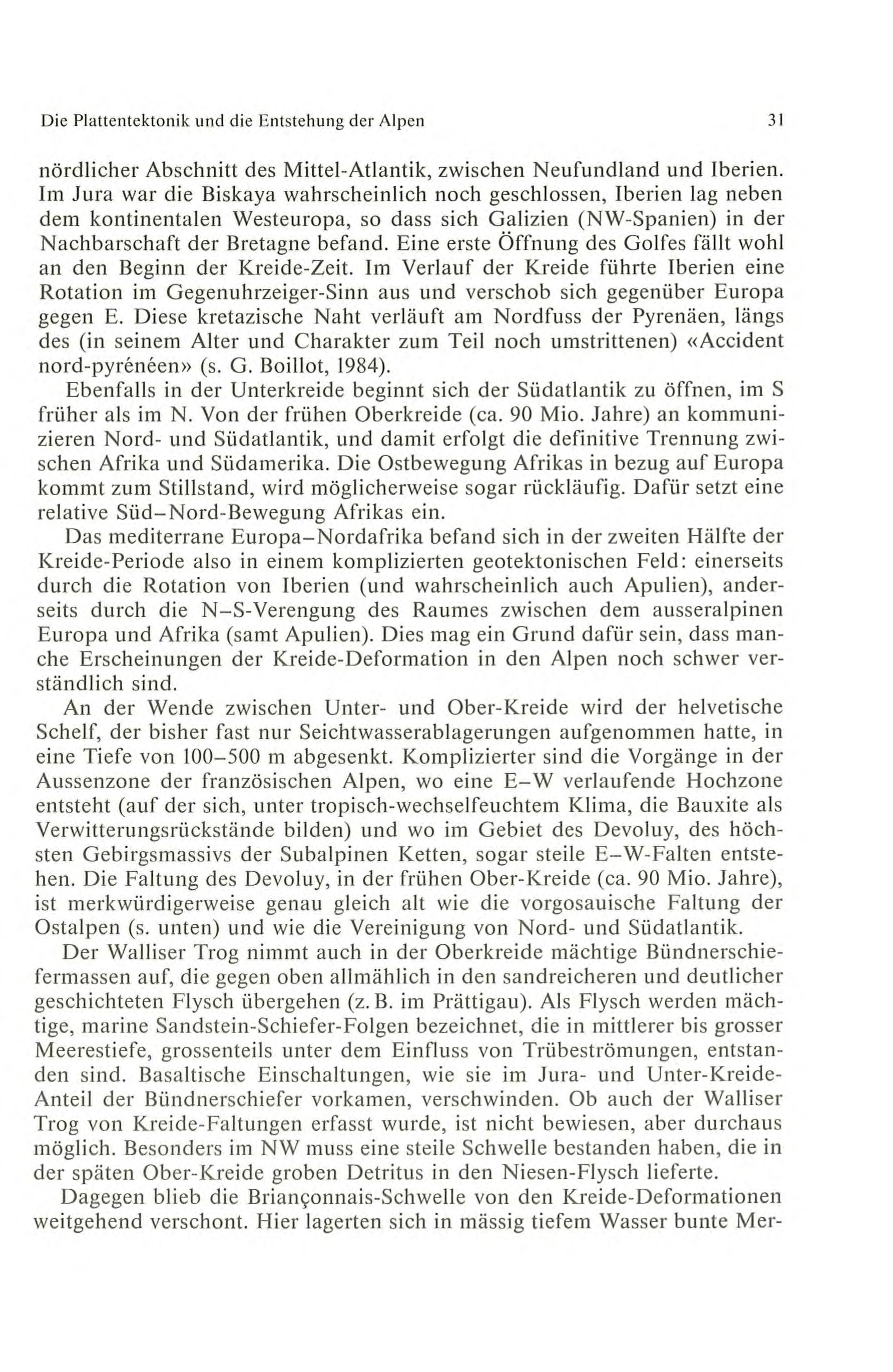 Die Plattentektonik und die Entstehung der Alpen 31 nördlicher Abschnitt des Mittel-Atlantik, zwischen Neufundland und Iberien.