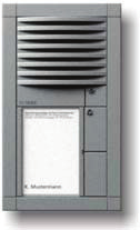 Türsprechstellenserie S611 Türsprechstelle S611 mit 1 Ruftaste Türsprechstelle mit 1 Ruftaste im AlphaCom-System, auch als Klingeltaster zu verwenden Mikrofonlautsprechermodul mit regelbarer
