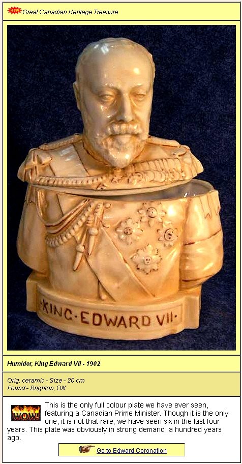Abb. 2017-1/02-22 Büste King Edward VII. aus Biskuitporzellan vor der Krönung 1897 H 21 cm, B??? cm Signed & Dated, W. C. Lawton, R&L Abb. 2017-1/02-23 Bierkrug King Edward VII.