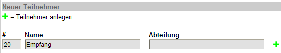 Teilnehmer Der Teilnehmer ist eine interne Nebenstelle und das zugehörige Endgerät (Telefon).