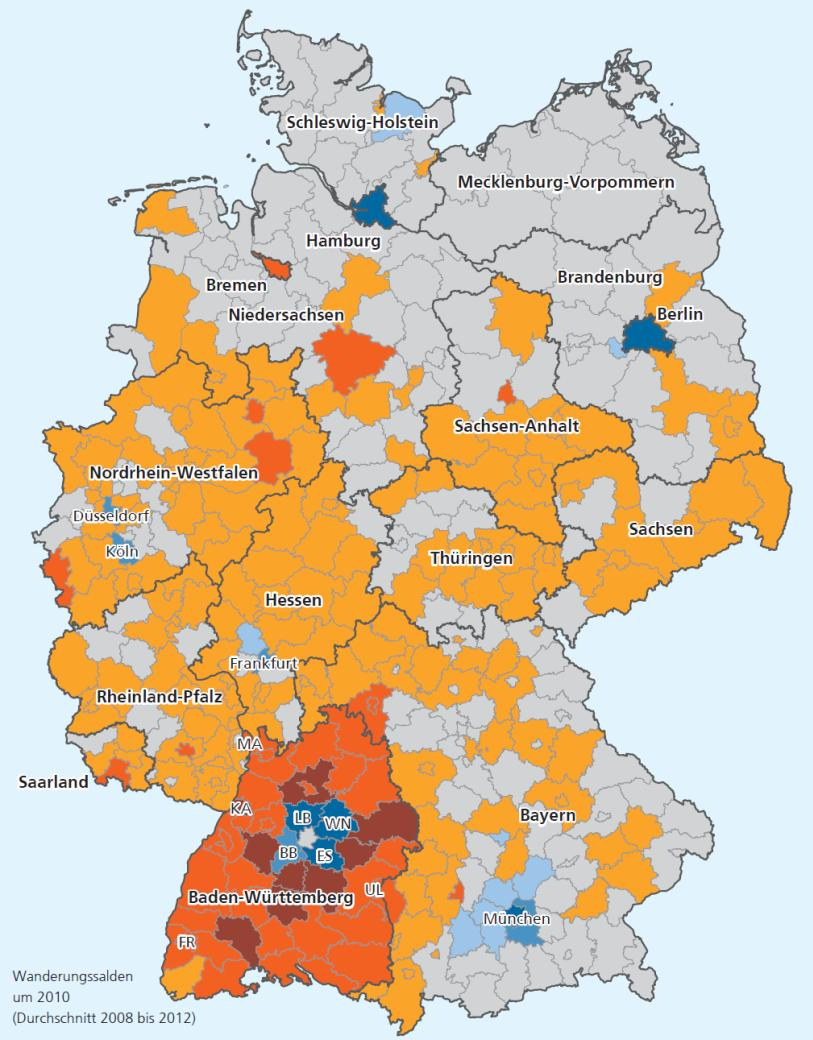 Aktuelle Wanderungsmuster in Deutschland Interregionale Wanderungen und Außenwanderungen