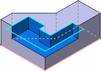 Lösungsblatt 3.6: Volumenkörper erstellen Der äußere Körper wird über eine Welle erzeugt. Die Skizze der Welle sollte eine Mittellinie beinhalten.