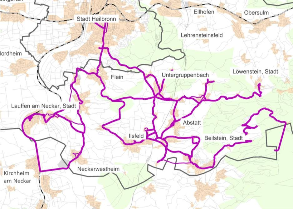 Linienbündelungskonzept Linienbündel 5: Schozach-Bottwartal Die Linien im Linienbündel 5 bedienen das Verkehrsgebiet im Schozachtal und Bottwartal.