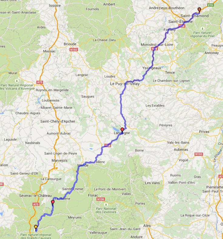Tag 13 19.6.2015 Fahrt Millau nach l Home (Saint Etienne) - Variante 16.