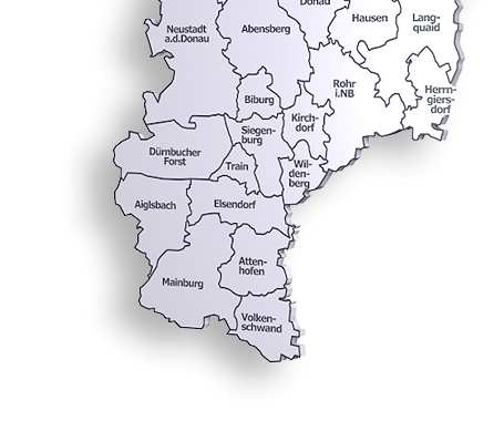 Regionale Umsetzung Charakterisierung Landkreis Kelheim 24 Kommunen Ca. 115 Tsd. Einwohner Angrenzende Landkreise: Landshut, Regensburg, Neumarkt/Opf.