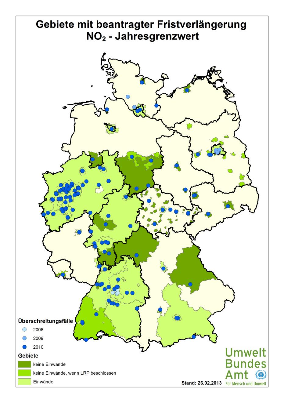 Abbildung 4/1: Deutschlandkarte mit den Gebieten mit