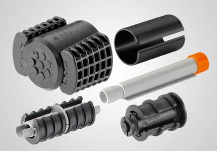 4 speed pipe Formteile Produktvielfalt für neue und bestehende Netze Ein umfangreiches Sortiment an gabocom Formteilen ist mit dem speed pipe System kompatibel.