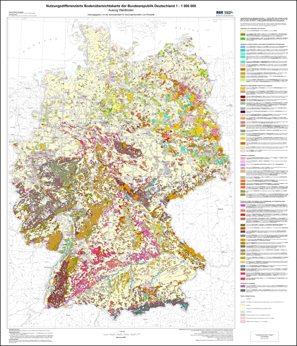 Material und Methode Nutzungsdifferenzierte Bodenübersichtskarte der Bundesrepublik Deutschland 1:1.000.