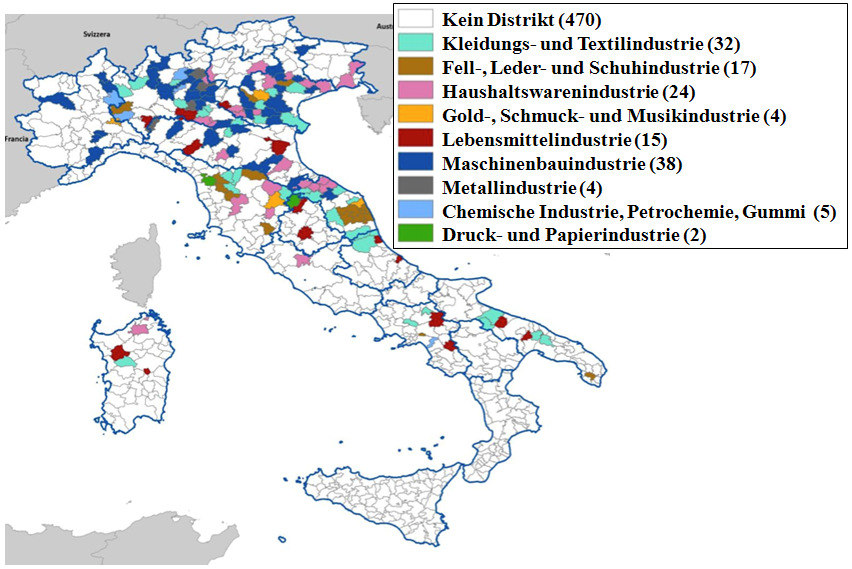 Anhang 37: Industriedistrikte in Italien im