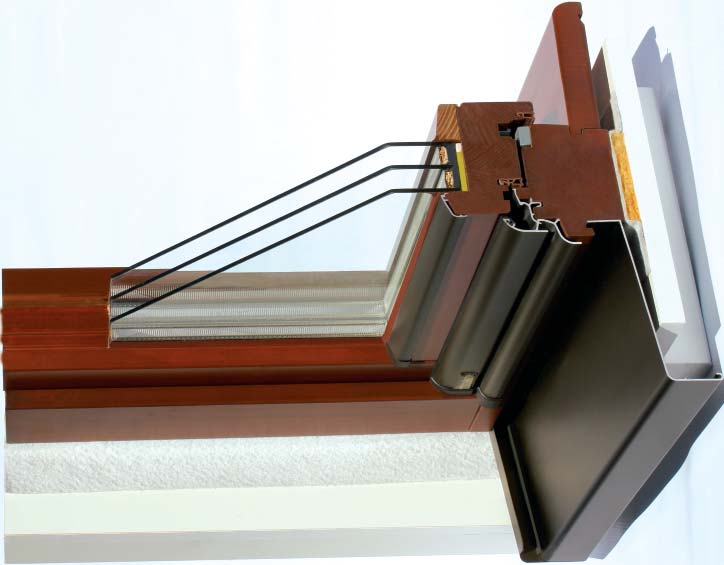 Profil IV 98 Wärmedurchgangskoeffizient des ganzen Fensters Uw = 0,77 Wm -2 K -1 - neue Holzfenstergeneration - ausgezeichnete wärmedämmende Eigenschaften - modernes Design - Verwendung in