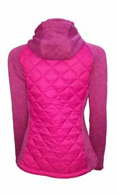 Juist Damen Stepp-Jacke mit Strickeinsätzen Atmungsaktiv, Wind- und Wasserabweisend Brust- und Rückenbereich mit Steppeinsätze, zur besseren Wärmeisolierung Strickfleece Ärmel- und Kapuze Taillierter