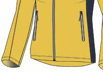 Rügen Damen Fleece Jacke mit Windstopp Winddicht und Wasserabweisend Taillierter Schnitt Sportive Fleece-Jacke mit Stoffeinsä tzen Angenehmer Tragekomfort Farblich abgesetzte Front-