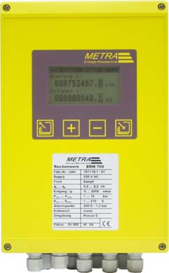 Datenblatt 1. Identifikation Elektronisches Rechenwerk METRA ERW 700 Durchfluss- und Energierechner für Flüssigkeiten, Gase und Wasserdampf D-DB-1000-700-01 MID-Zulassungs-Nr.