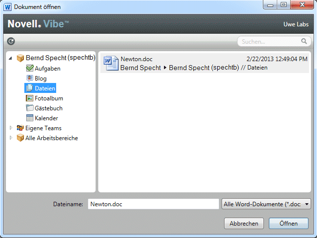 Abb. 19 und können von dort Dateien öffnen, bearbeiten und speichern, als wäre alles auf Ihrem lokalen PC. 5.