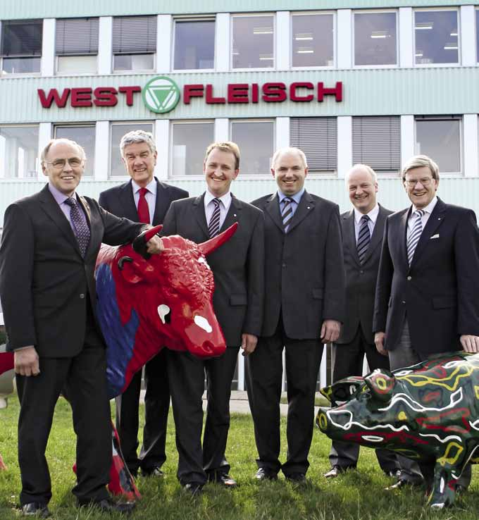 Vorstand der WESTFLEISCH eg mit seinem Aufsichtsratsvorsitzenden Von links nach rechts: Heinz Westkämper (Vorsitzender des Aufsichtsrats); Dr. Bernd Cordes (Geschäftsführer); Peter Piekenbrock (stv.