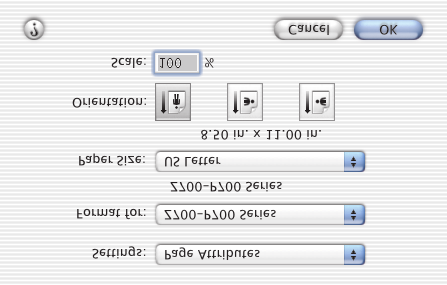 Verwenden der Druckersoftware Ihr Drucker kann mit dem Dialogfenster Seiteneinstellung und dem Dialogfenster Drucken integriert werden, die im Lieferumfang von Mac OS X enthalten sind.