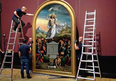 BRUEGEL-FORSCHUNG AUFERSTEHUNG CHRISTI Anknüpfend an das ebenfalls von der Getty Panel Paintings Initiative unterstützte und 2014 beendete Projekt zur Untersuchung der Tafelgemälde Pieter Bruegels d.