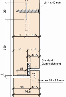 Stahlzarge mit Oberteil EMPA Brandschutz Klassierung EI30 / B Prüfnorm: EN 1363 1: 1999 (SIA 183.101) EN 1634 1: 2000 (SIA 183.