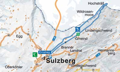46 sulzberg Panoramaloipe loipen 20 km Klassische Loipen 20 km Skating-Loipen Grenzüberschreitender Anschluss an das Langlaufnetz Westallgäu möglich höhenlage 1.015 m präparierung Dezember bis 15.