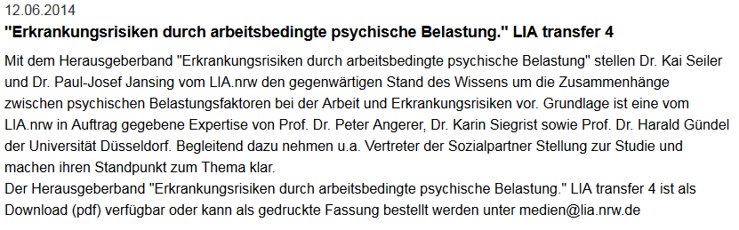 3 2013 erstmals seit langem weniger Fehltage durch psychische Erkrankungen Berlin Im Jahr 2013 wurden zum ersten Mal seit sieben Jahren weniger Menschen aufgrund einer psychischen Erkrankung