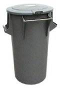 Abfallbehälter mit Stahlblechmantel Für den Einsatz im privatem oder öffentlichen Bereich Halterung für Wand- oder Pfostenmontage Inhalt 32Liter InnenØ 300mm Innenhöhe 470mm Ausführung Stahlblech