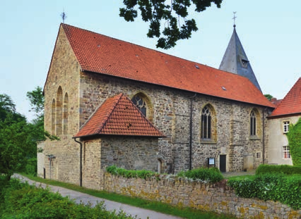 Malgarten, 6 km nordöstlich Bramsche: Klosterkirche St. Johannes Evangelist, 1230 WULF & SCHLÜTER (2000: Nr.