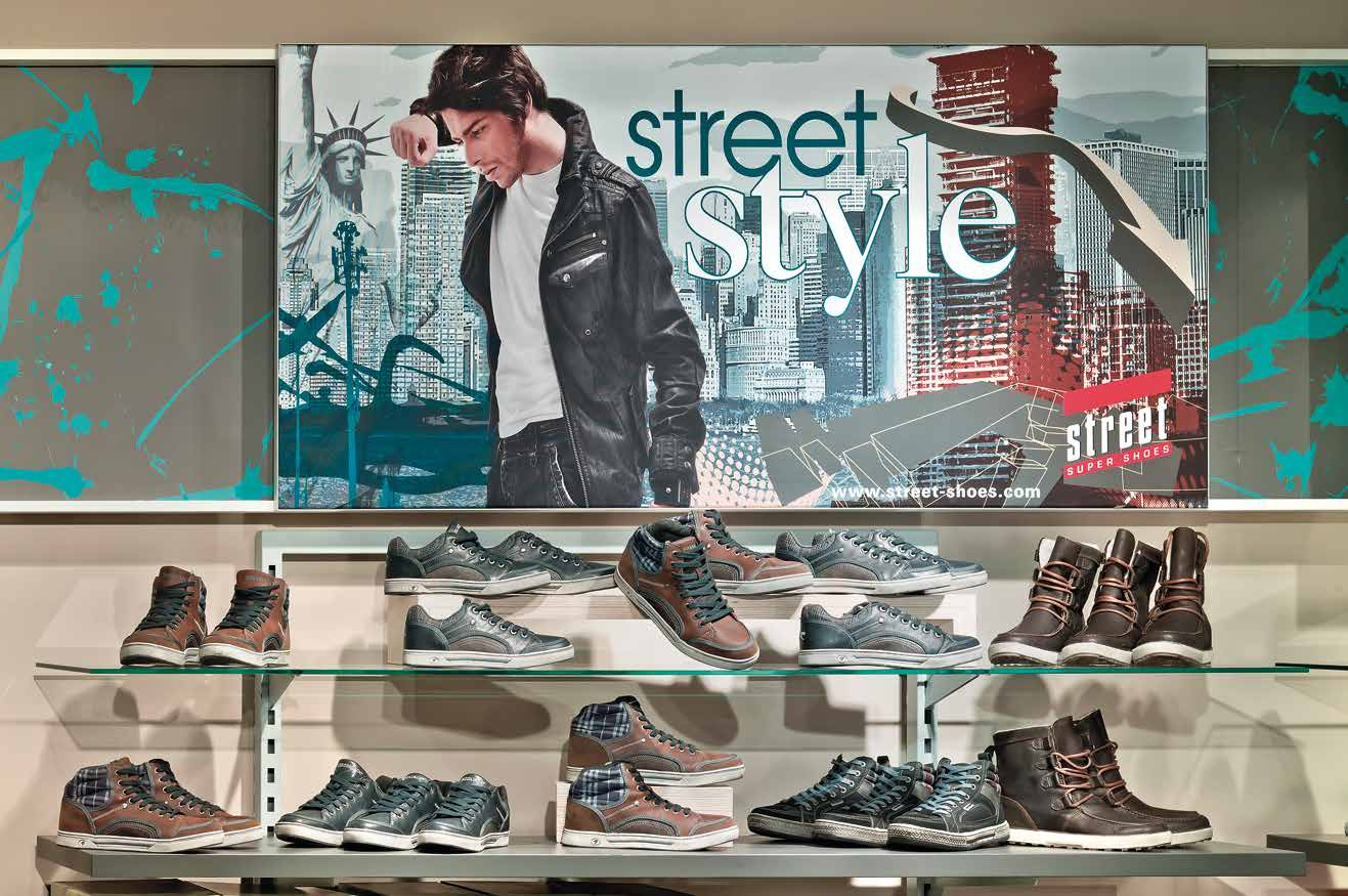 street shoes Referenzstandorte: ALEXA Berlin, Arkadia Warschau, CentrO.
