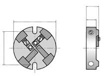 Anschlusssockel für Anschlussköpfe, Form A und B Günther GmbH Temperaturmesstechnik Sockel A einfach für unedle Thermopaare von Ø 1,38 mm bis Ø 3,0 mm Art.Nr.
