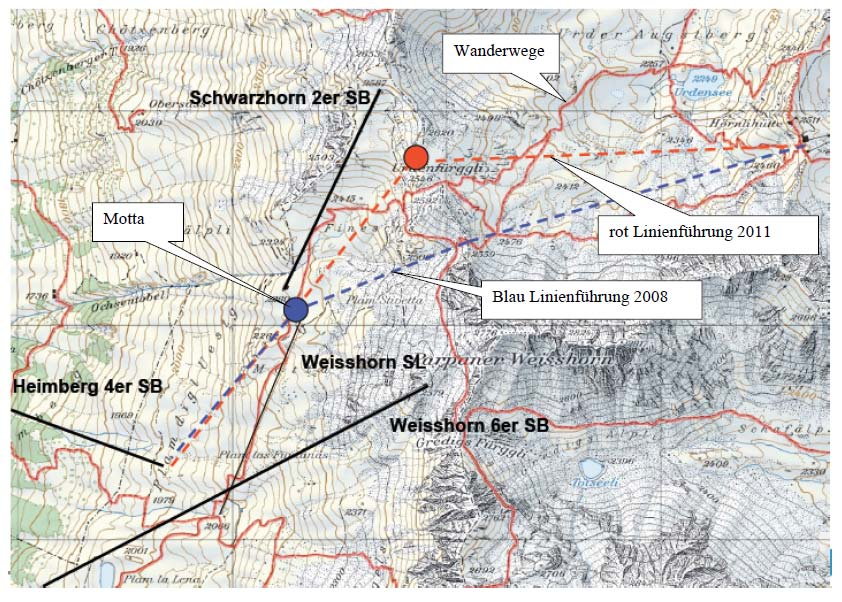 Richtplanung Graubünden, Mittelbünden und Nordbünden Anhang Skigebietsverbindung Arosa-Lenzerheide Beilage 1