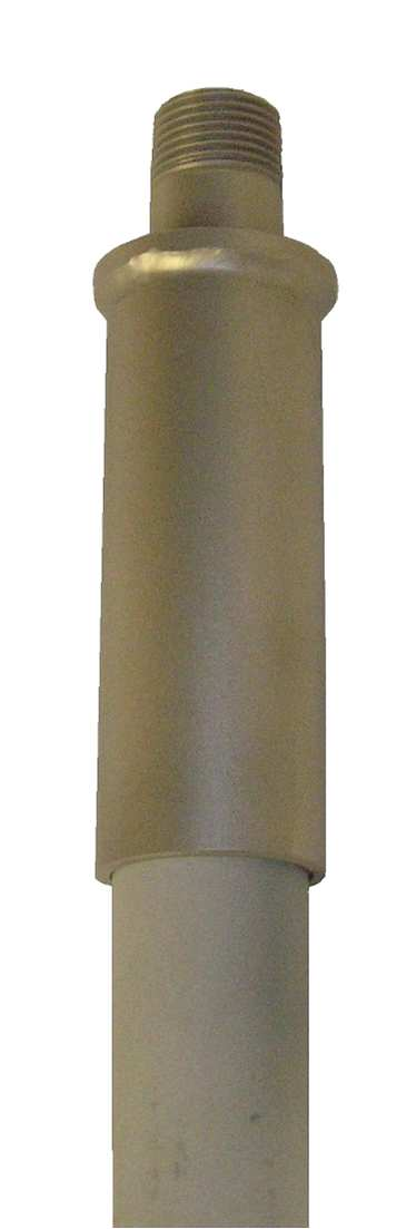 lang 85 mm 175 mm Eine feste Verbindung Das SIALON-Rohr wird in ein Rohrstück (ca. 100 mm) eingefasst. Das Rohrstück wird mit dem SIALON-Rohr mittels Keramikkleber unlösbar verklebt.