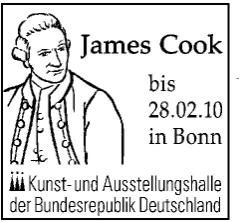 15/BZ136 BZ 53 Bonn Kunst- und Ausstellungshalle Bonn James Cook Das Stempelbild wird hiermit nachgereicht: 2. Neuheiten: Nr.